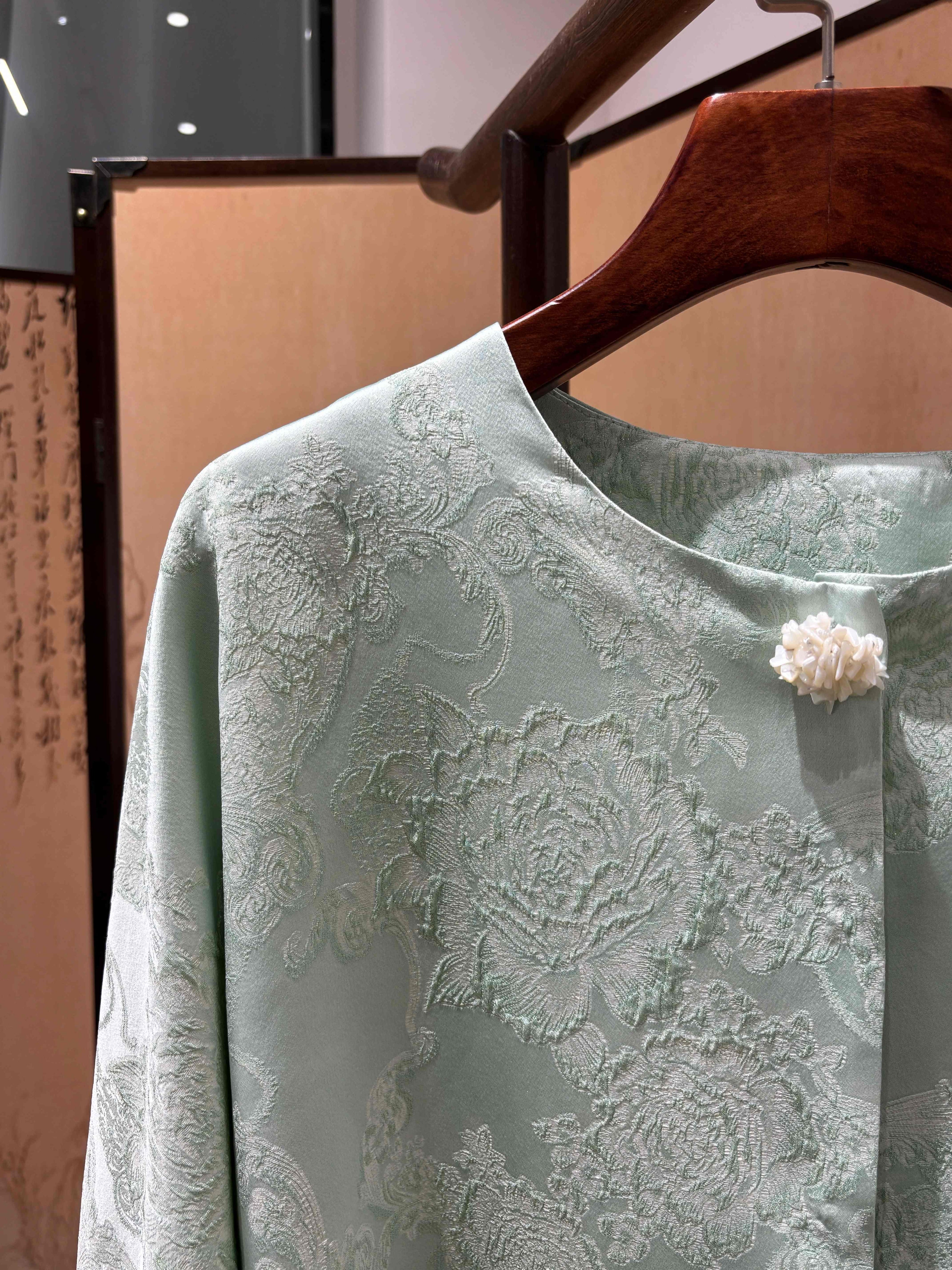 Blue Silk Brocade Jacket – Modern Chinese Elegance by LUXE ORIENTA - Luxe Orienta CO., LIMITED
