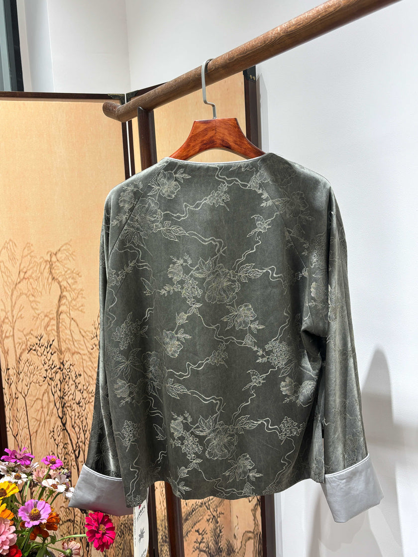 Advanced Grey Viscose Jacquard Jacket – Subtle Modern Sophistication by LUXE ORIENTA - Luxe Orienta CO., LIMITED