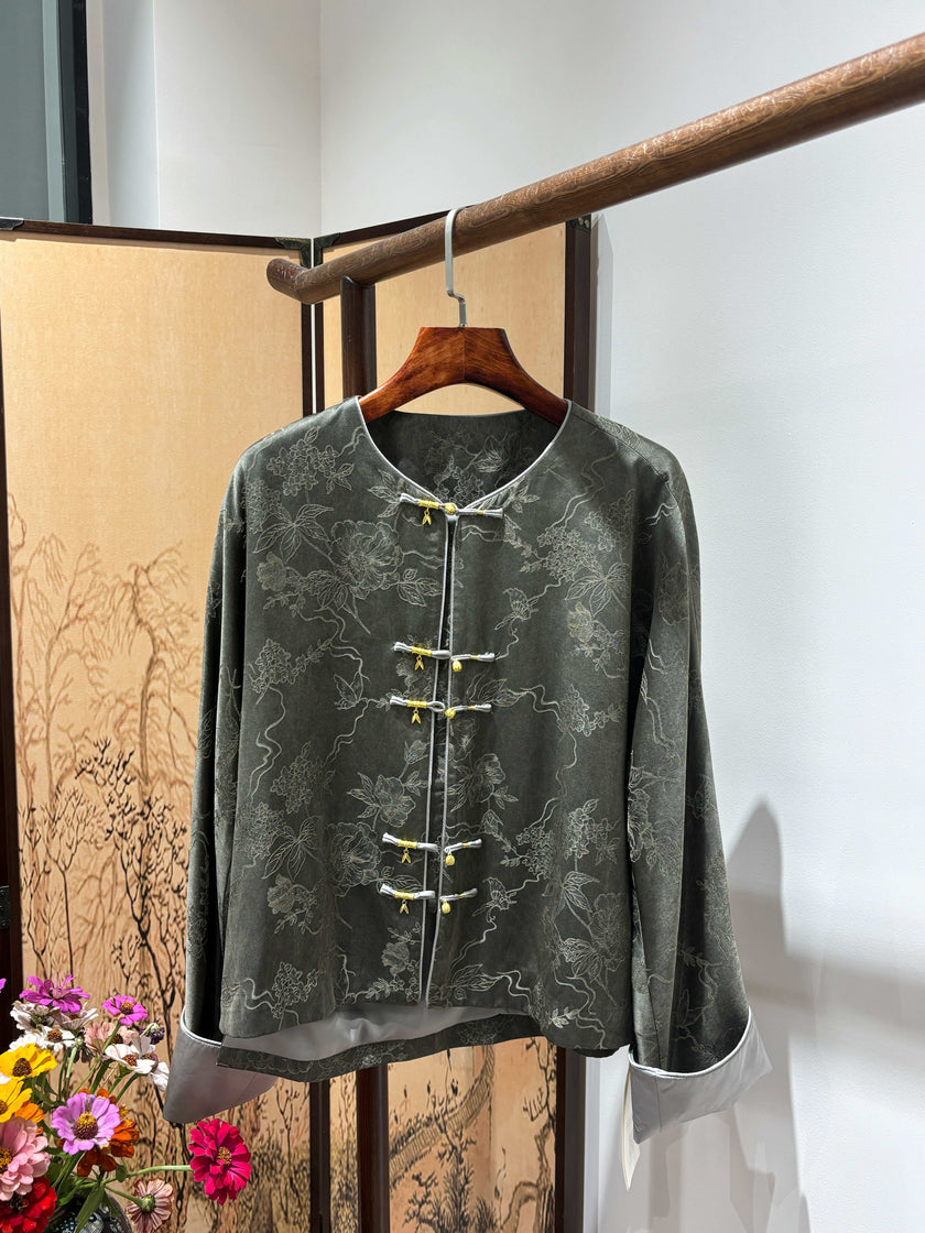 Advanced Grey Viscose Jacquard Jacket – Subtle Modern Sophistication by LUXE ORIENTA - Luxe Orienta CO., LIMITED