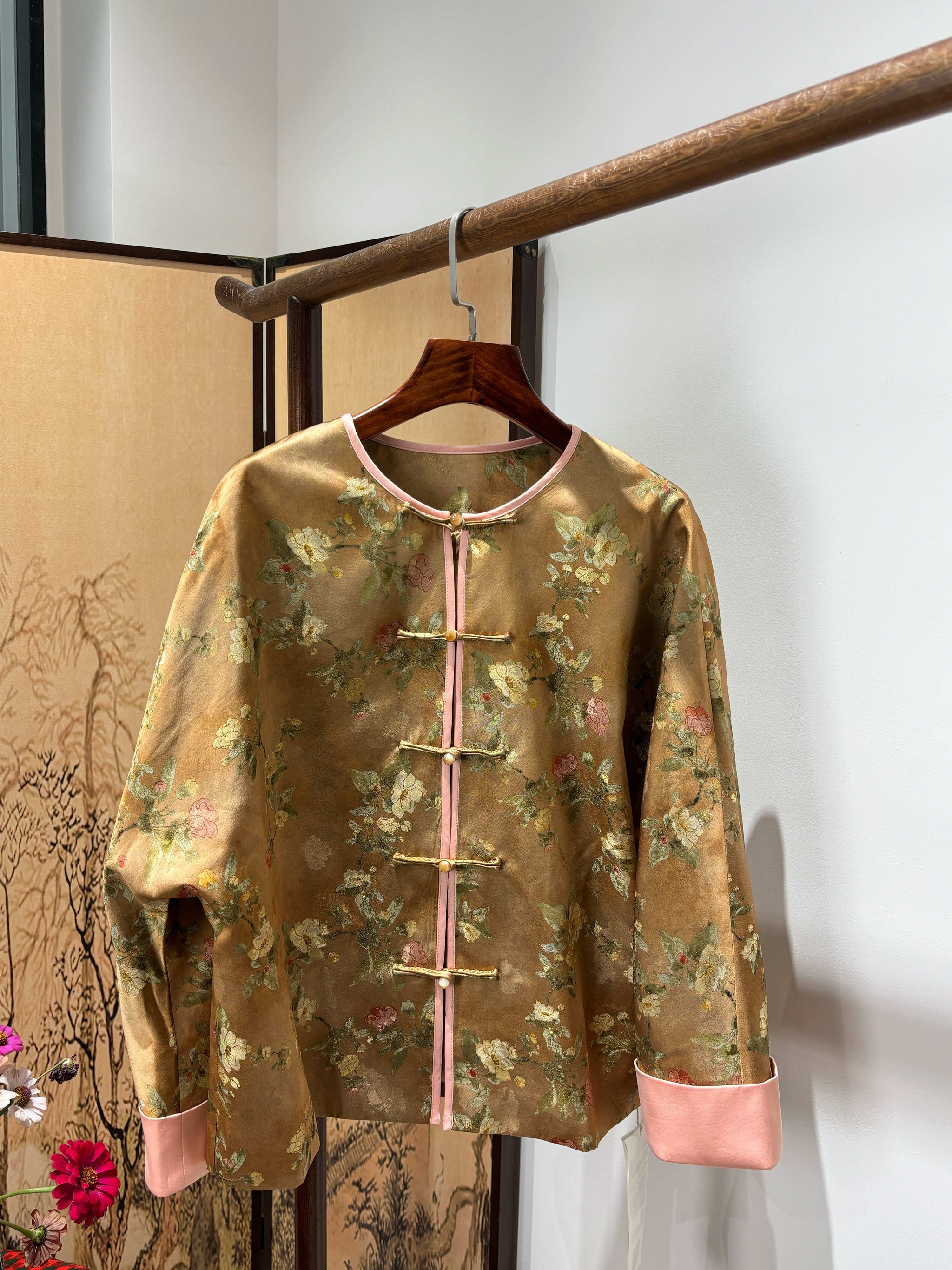Yellow Viscose Printed Jacket – Radiant Modern Elegance by LUXE ORIENTA - Luxe Orienta CO., LIMITED