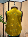 Golden Mulberry Silk Mink Vest with Pomegranate Motif - Luxe Orienta CO., LIMITED