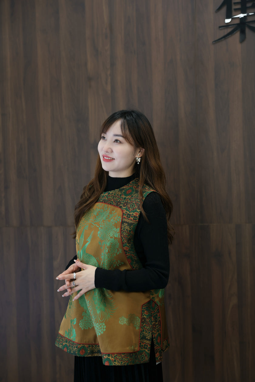 Heirloom Song Brocade Vest - Luxe Orienta CO., LIMITED