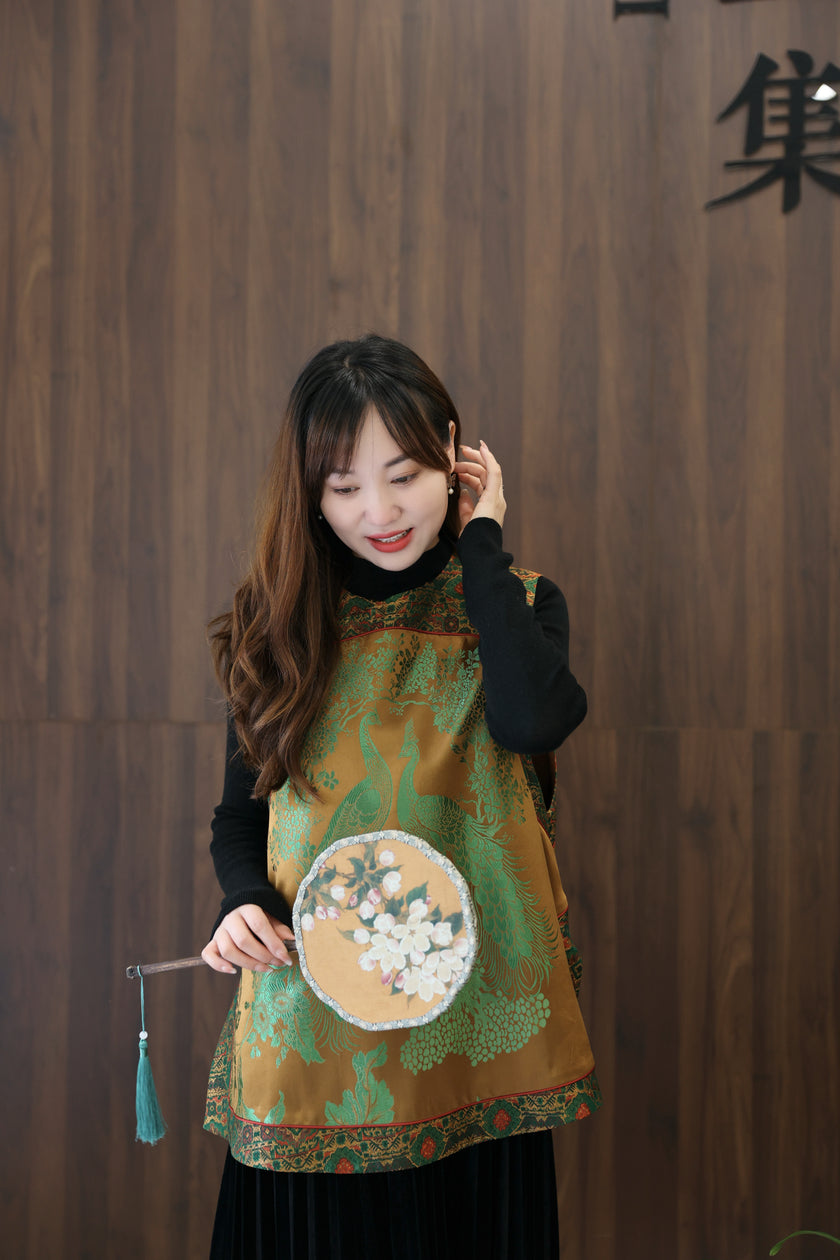 Heirloom Song Brocade Vest - Luxe Orienta CO., LIMITED