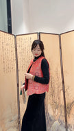 Red Song Brocade Vest with Knot Buttons | Modern Chinese Heritage - Luxe Orienta CO., LIMITED