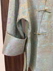 Mulberry Silk Jacquard Frog Button Blouse | Modern Chinese Silk Shirt - Luxe Orienta CO., LIMITED