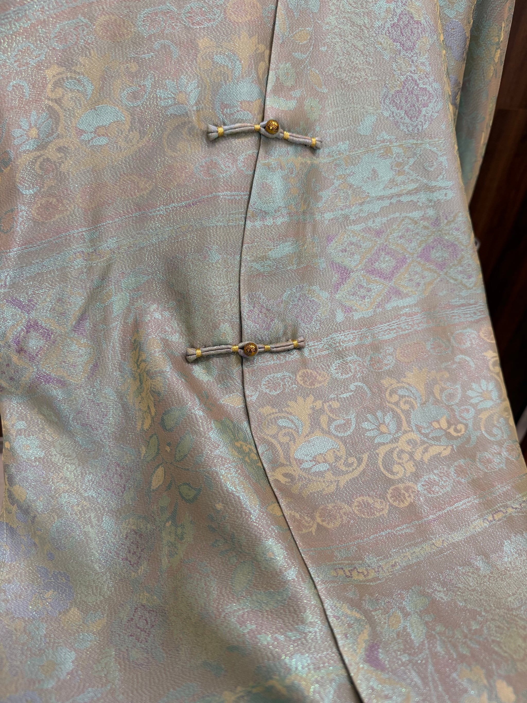 Mulberry Silk Jacquard Frog Button Blouse | Modern Chinese Silk Shirt - Luxe Orienta CO., LIMITED