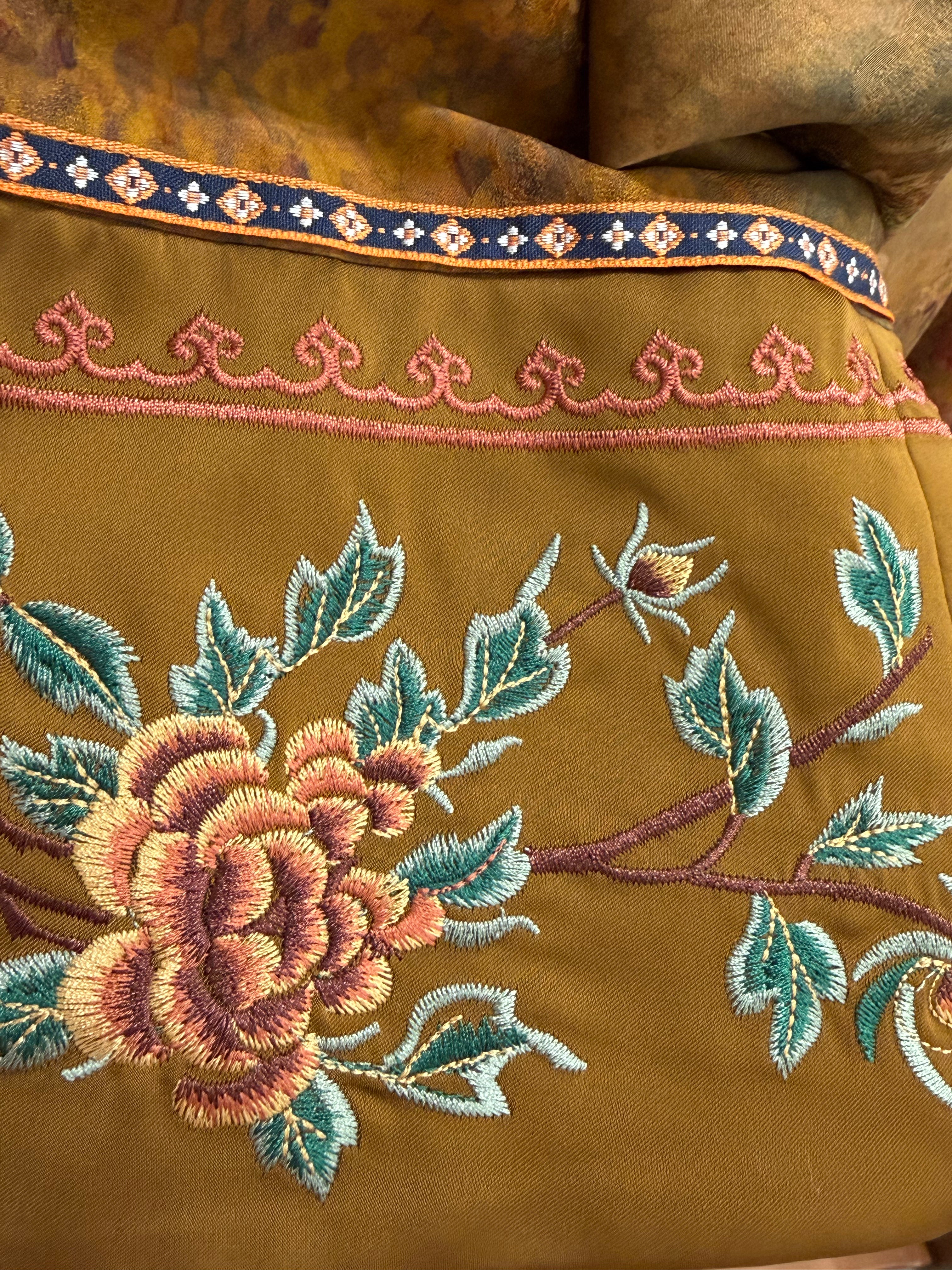 100% Mulberry Silk Printed Frog Button Jacket | Modern Chinese Embroidered Silk Top - Luxe Orienta CO., LIMITED