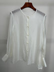 white lightweight rayon blouse modern chinese style luxe orienta