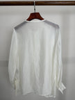 white lightweight rayon blouse modern chinese style luxe orienta