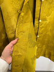 Golden Peony & Butterfly Silk Jacquard Tang Jacket | Mulberry Silk Frog Button Round Neck Jacket - Luxe Orienta CO., LIMITED