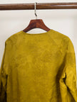 Golden Peony & Butterfly Silk Jacquard Tang Jacket | Mulberry Silk Frog Button Round Neck Jacket - Luxe Orienta CO., LIMITED