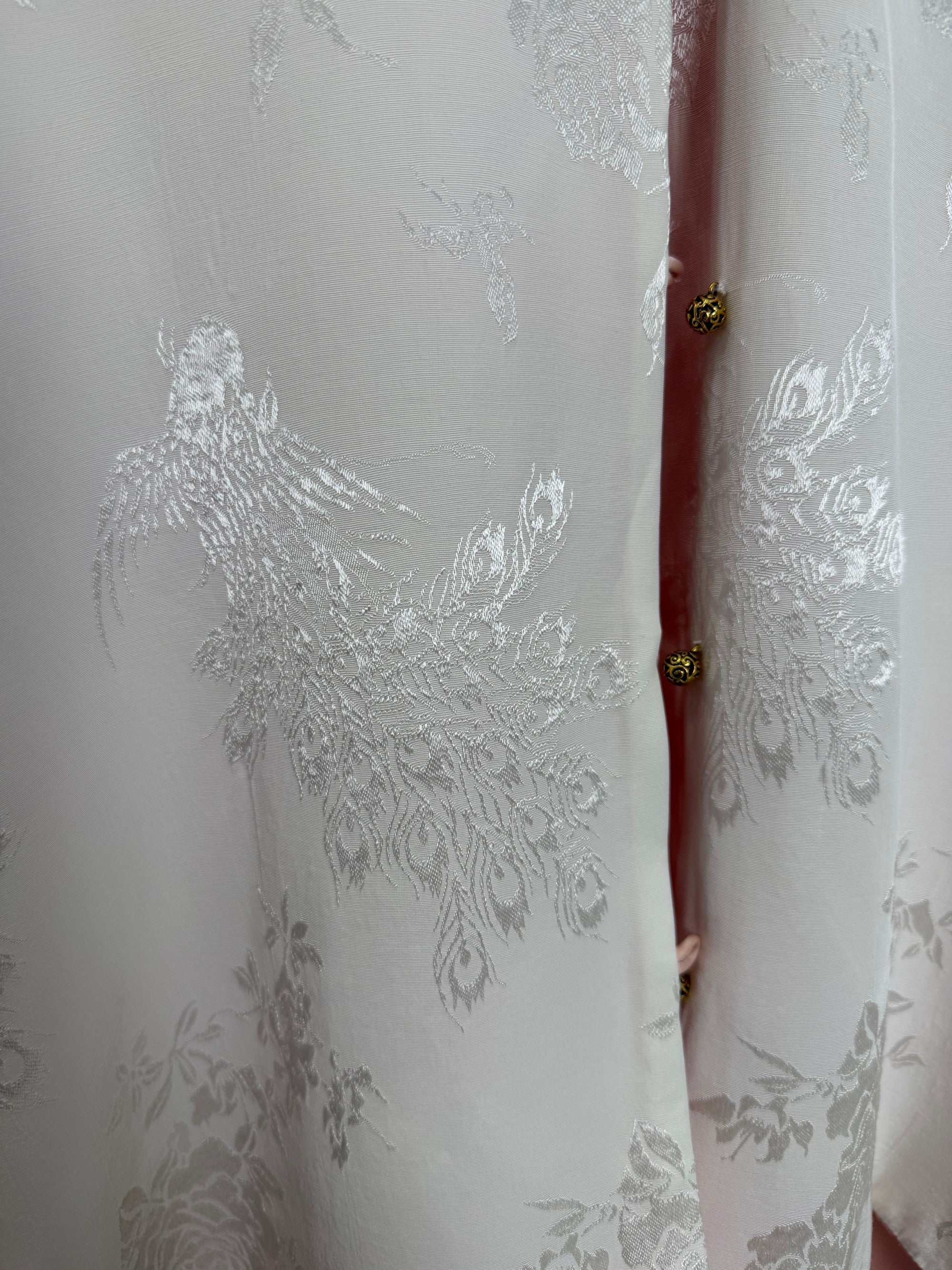 Mulberry Silk Phoenix Embroidered Reversible Tang Jacket | Modern Chinese Jacquard Blouse - Luxe Orienta CO., LIMITED