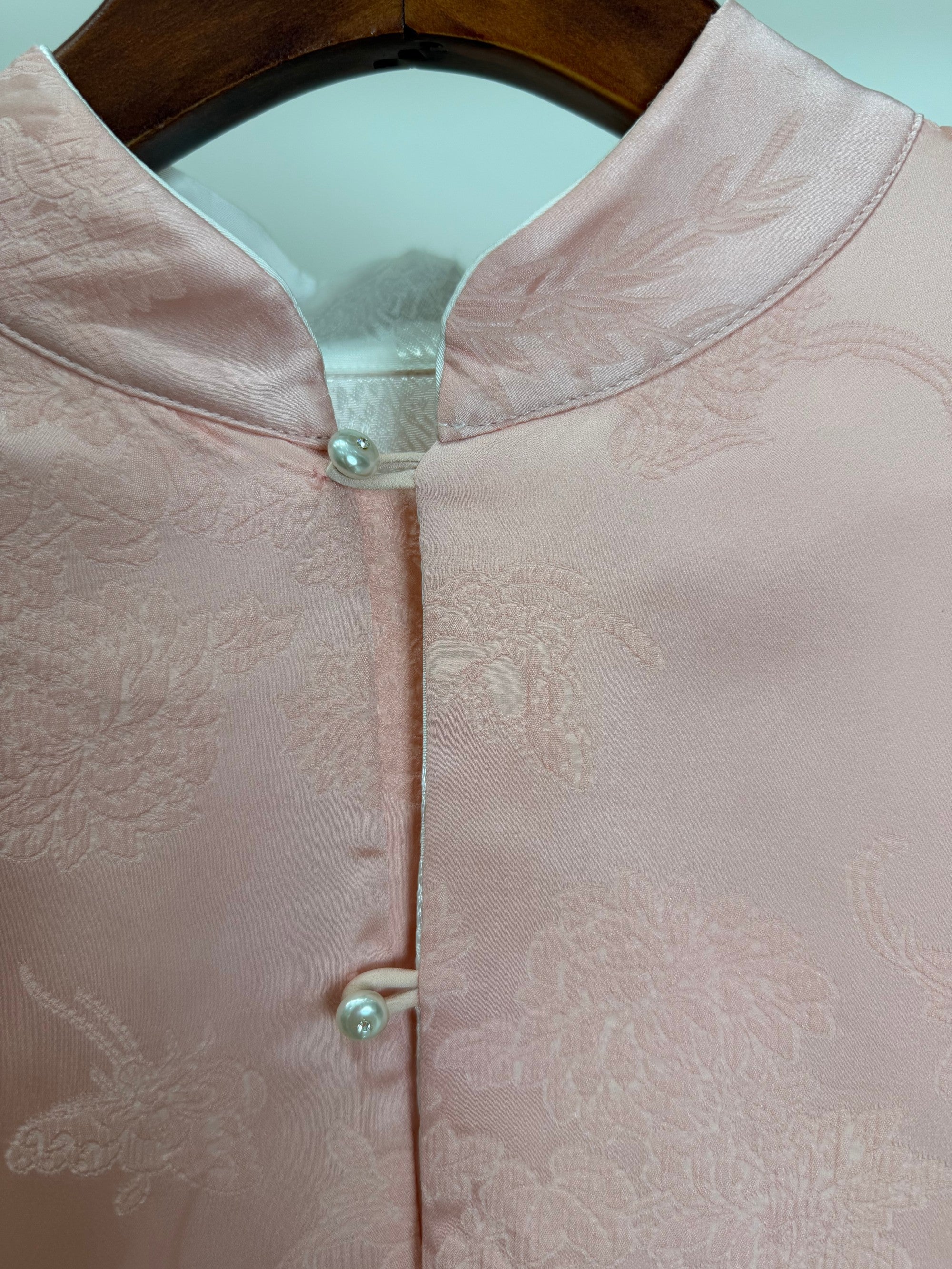 Mulberry Silk Phoenix Embroidered Reversible Tang Jacket | Modern Chinese Jacquard Blouse - Luxe Orienta CO., LIMITED