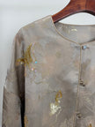 Grey Butterfly Beaded Mulberry Silk Jacket | Modern Chinese Embroidered Luxury - Luxe Orienta CO., LIMITED
