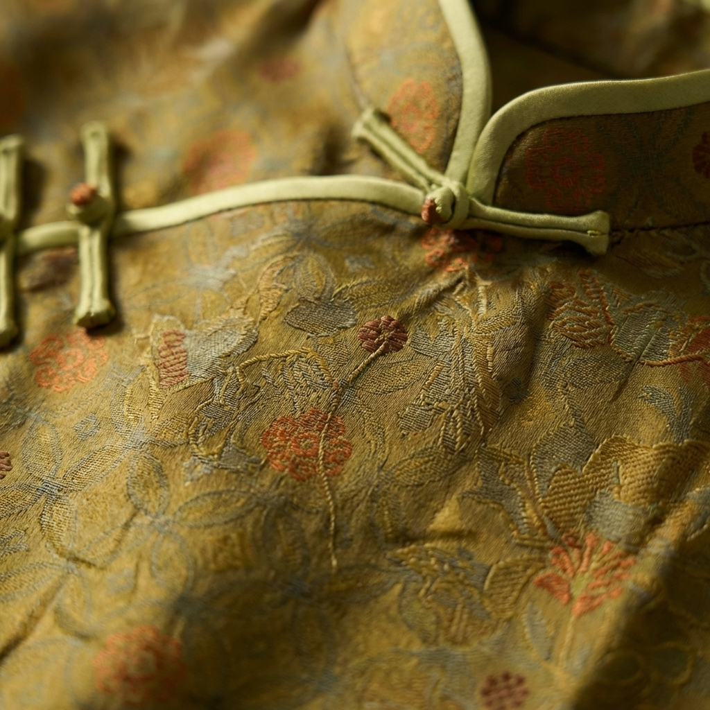 Mulberry Silk Xiangyunsha Qipao | Vintage Jacquard Cheongsam Dress - Luxe Orienta CO., LIMITED