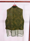 LUXE ORIENTA – French Embroidery Jacquard Layered Vest Two-Piece Set