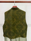 LUXE ORIENTA – French Embroidery Jacquard Layered Vest Two-Piece Set