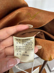 LUXE ORIENTA – Mulberry Silk Jacquard Layered Vest in Amber Bronze
