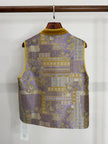 LUXE ORIENTA – Yellow Song Brocade & Velvet French Embroidery Silk Vest
