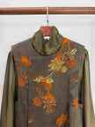 LUXE ORIENTA – Green Persimmon Jacquard Layered Vest