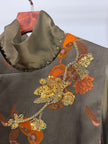 LUXE ORIENTA – Green Persimmon Jacquard Layered Vest