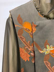LUXE ORIENTA – Green Persimmon Jacquard Layered Vest