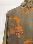 LUXE ORIENTA – Green Persimmon Jacquard Layered Vest