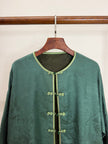 LUXE ORIENTA – Silk Xiangyun Guansha Cardigan Jacket in Pine Green