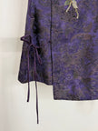 LUXE ORIENTA – French Beaded Brocade Asymmetric Vest in Imperial Purple