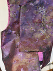 Imperial Violet Butterfly Metallic Jacquard Silk-Wool Vest with Beaded Embroidery - Luxe Orienta CO., LIMITED