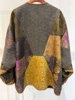 Heritage Xiangyunsha & Jacquard Open-Front Cardigan with Handcrafted Knot Closures - Luxe Orienta CO., LIMITED