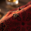 Red Mulberry Silk Xiangyunsha  Baoxiang Floral  Wedding Qipao-LUXE ORIENTA - Luxe Orienta CO., LIMITED
