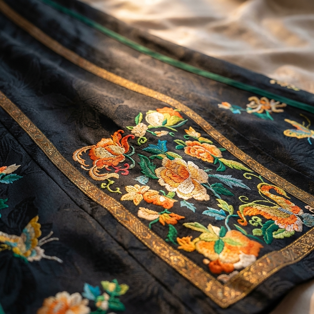 Luxury New Chinese Style Mamianqun Horse-Face Skirt -100% Pure Mulberry Silk - Luxe Orienta CO., LIMITED