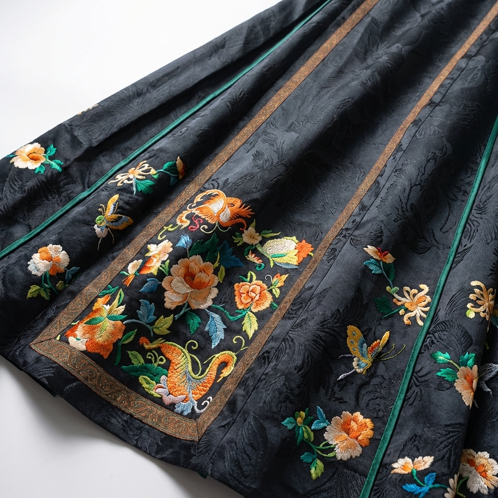 Luxury New Chinese Style Mamianqun Horse-Face Skirt -100% Pure Mulberry Silk - Luxe Orienta CO., LIMITED