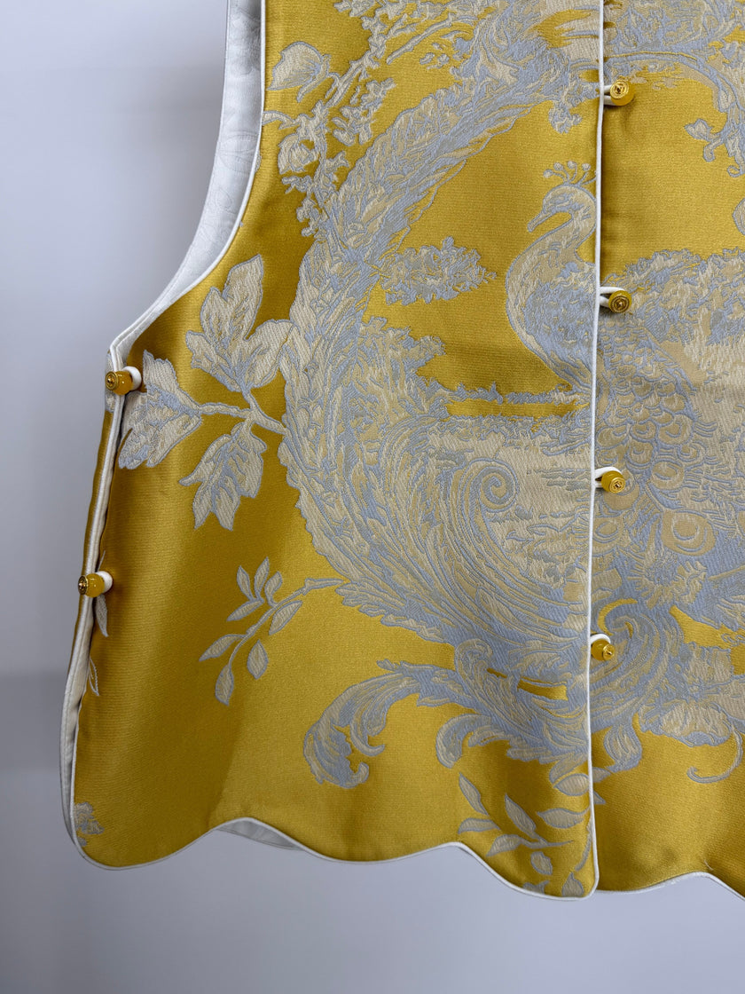 Reversible Phoenix Jacquard Vest | Modern Chinese Style Elegant Waistcoat – LUXE ORIENTA - Luxe Orienta CO., LIMITED