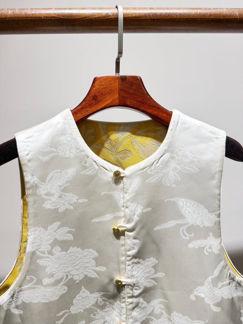 Reversible Phoenix Jacquard Vest | Modern Chinese Style Elegant Waistcoat – LUXE ORIENTA - Luxe Orienta CO., LIMITED