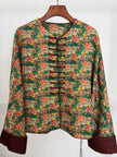green xiangyunsha silk jacket phoenix embroidery