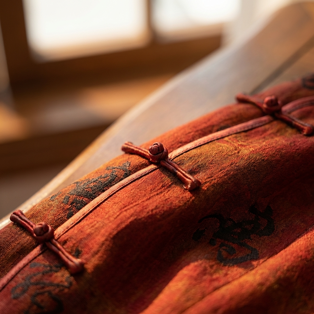 100% Mulberry Silk Xiangyunsha Rust Calligraphy Sleeveless Qipao Dress | LUXE ORIENTA - Luxe Orienta CO., LIMITED