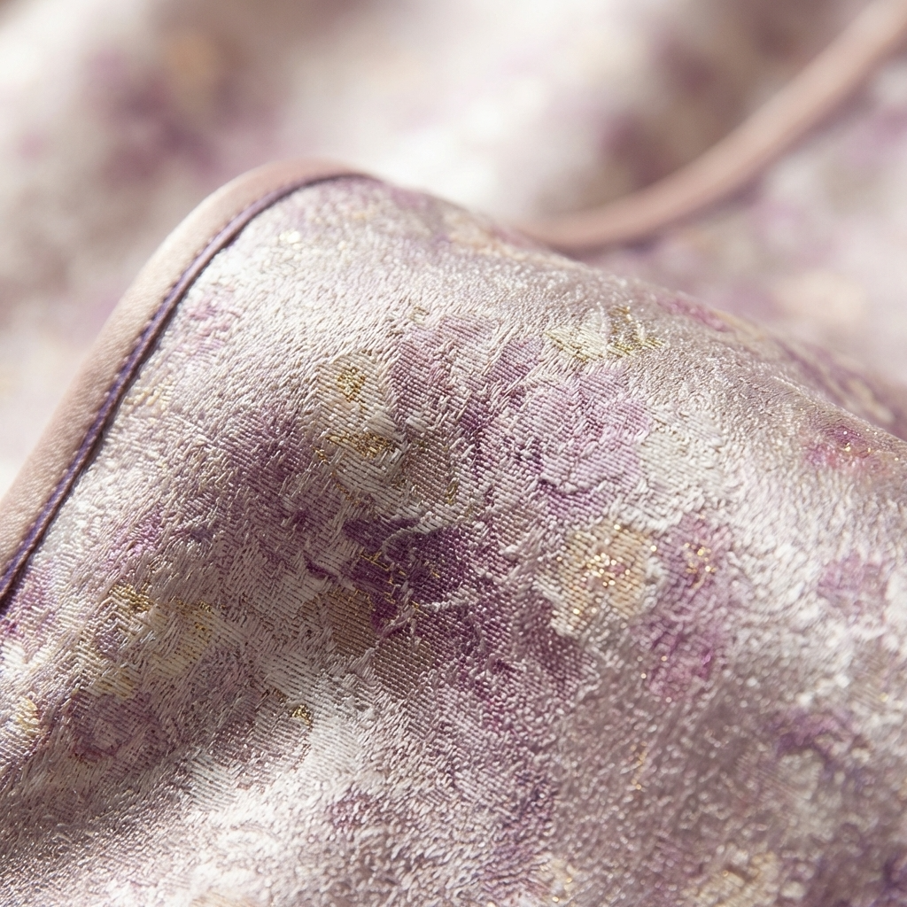 Pink Purple Floral Xiangyunsha Qipao |100% Mulberry Silk  Elegant Chinese Cheongsam Dress - Luxe Orienta CO., LIMITED