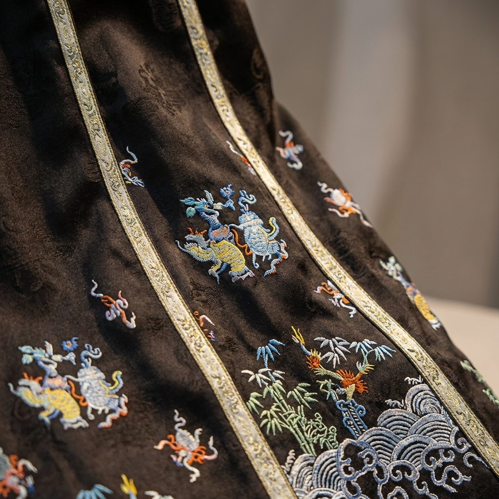 Luxury Xiangyunsha Silk Mamian Skirt | Embroidered Chinese Ma Mian Qun - Luxe Orienta CO., LIMITED