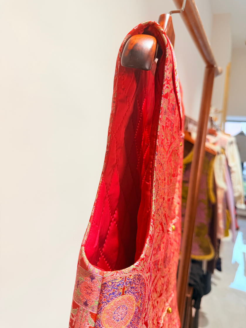 Red Song Brocade Vest with Knot Buttons | Modern Chinese Heritage - Luxe Orienta CO., LIMITED