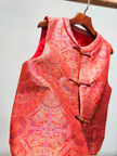 Red Song Brocade Vest with Knot Buttons | Modern Chinese Heritage - Luxe Orienta CO., LIMITED
