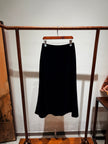 Black Rayon-Polyester-Spandex Fishtail Skirt | Timeless Versatile Elegance