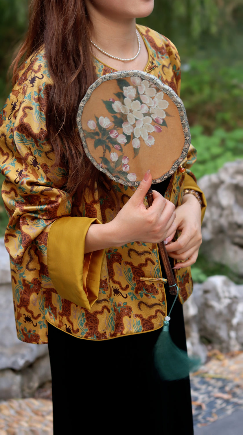 Intangible Heritage Yellow Tiger & Five Poisons Jacket – Bold Chinese Tradition by LUXE ORIENTA - Luxe Orienta CO., LIMITED