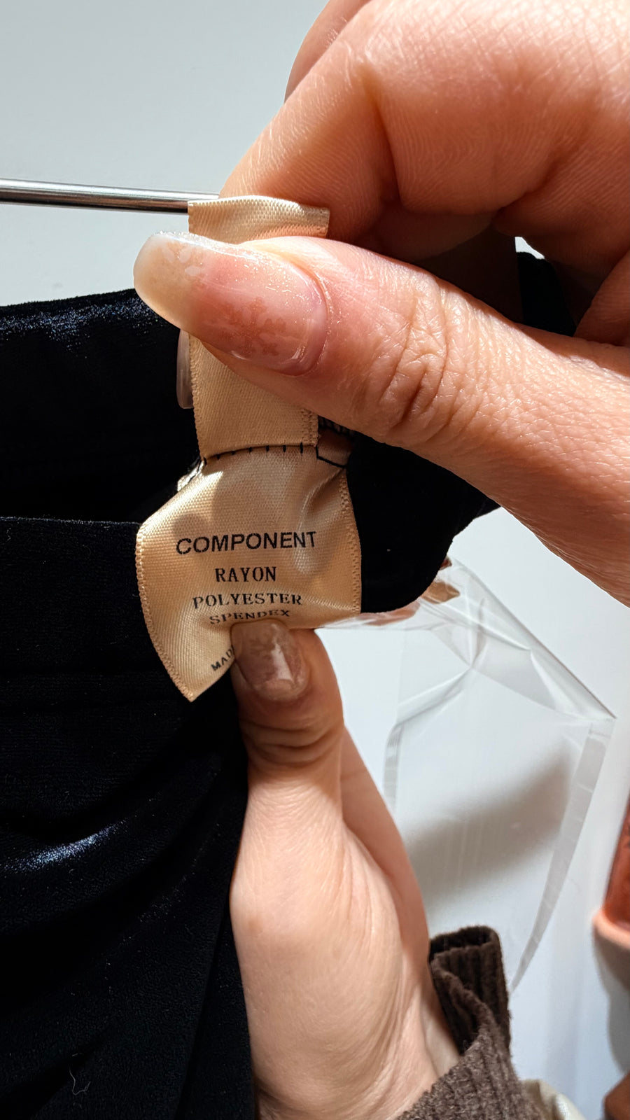 Black Rayon-Polyester-Spandex Fishtail Skirt | Timeless Versatile Elegance