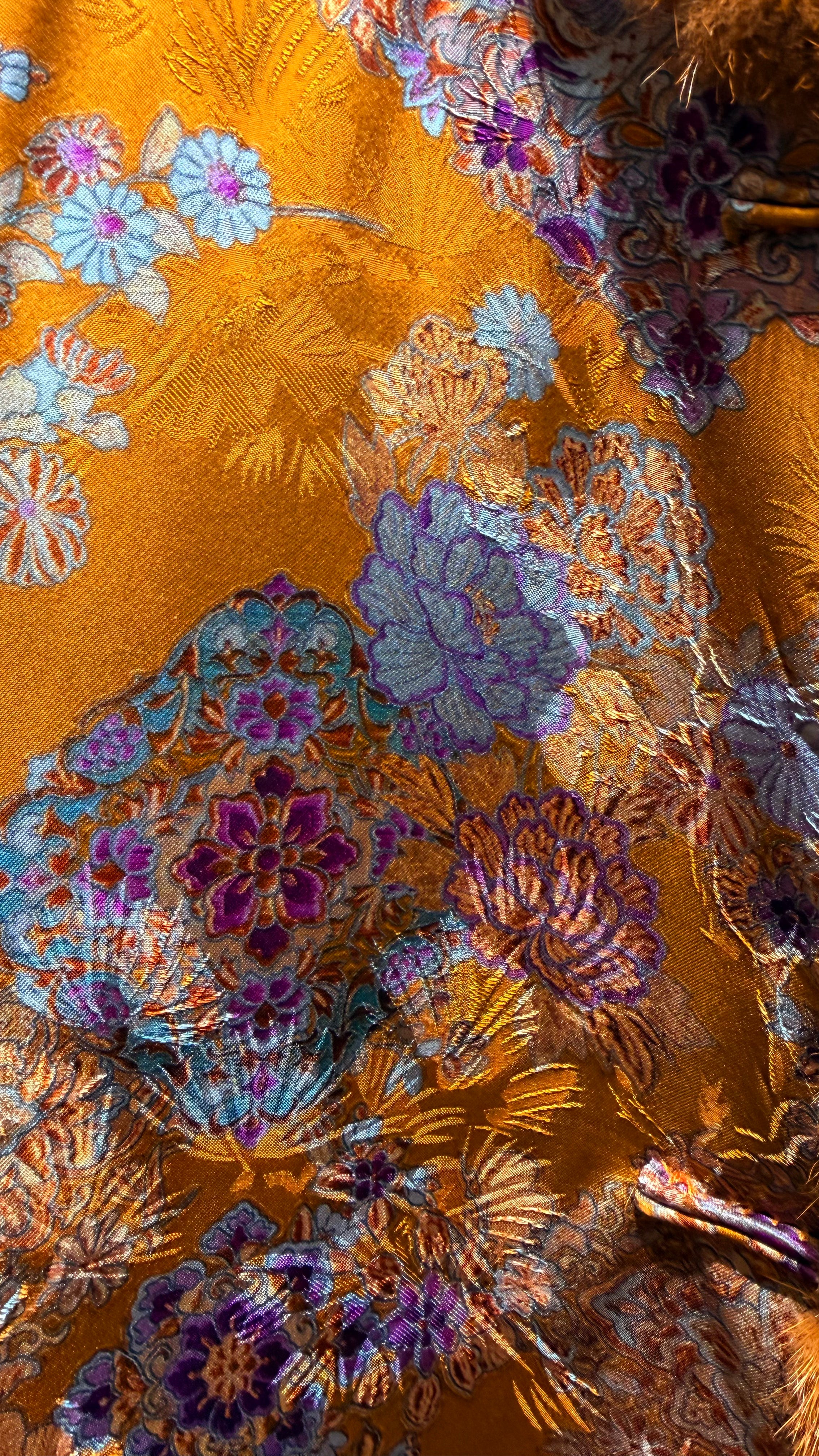 Brown 100% Rayon Xiangyunsha Silk Vest with Imported Mink Fur | Timeless Oriental Elegance