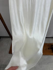 Elegant Satin Midi Slip Skirt A-Line with Side Slit Two Colors