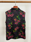 Floral-patterned sleeveless top 