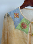 Beige Soft Floral Embroidery Mulberry Silk Shirt — LUXE ORIENTA Luxury Clothing For Women - Luxe Orienta CO., LIMITED