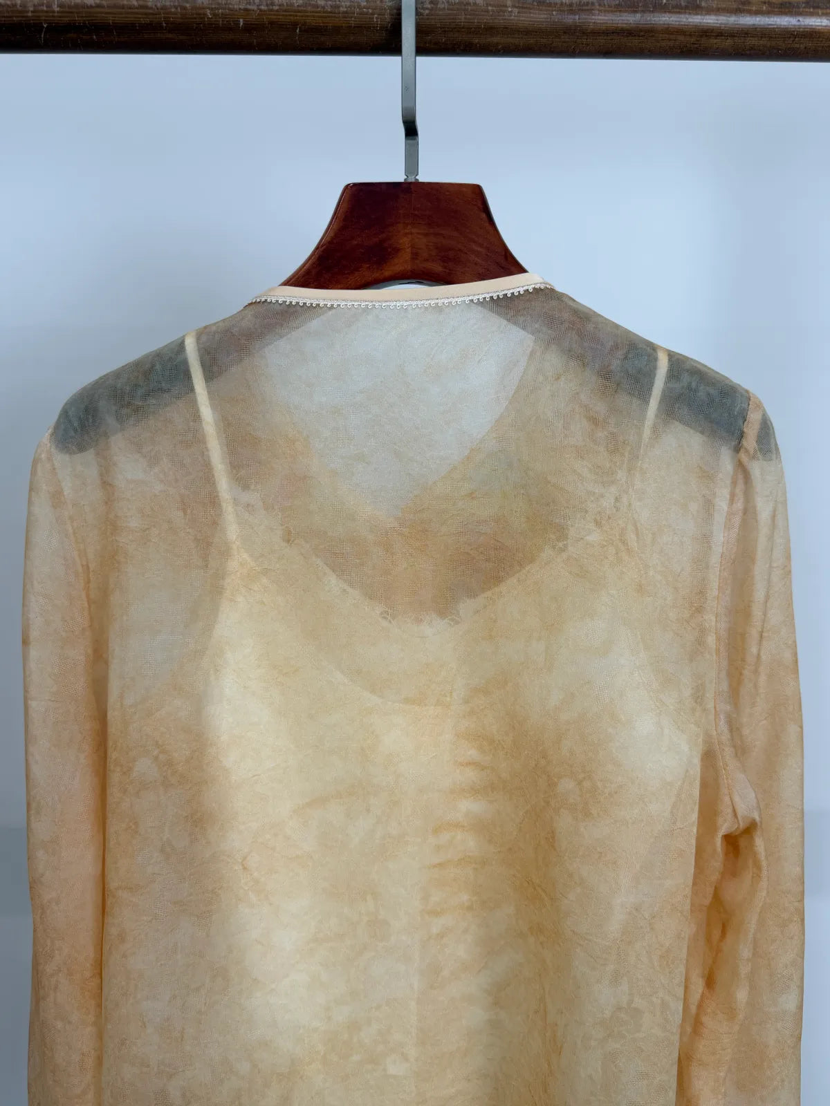 Beige Soft Floral Embroidery Mulberry Silk Shirt — LUXE ORIENTA Luxury Clothing For Women - Luxe Orienta CO., LIMITED
